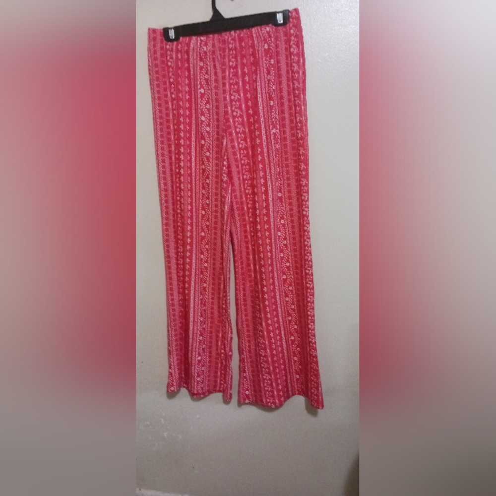 DEREK Heart pink Design pants large A-14